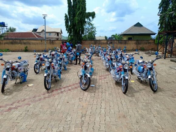 Peter Aniekwe Empowerment Foundation Empowers 25 Youths in Oroma Etiti Anam with Motorcycles